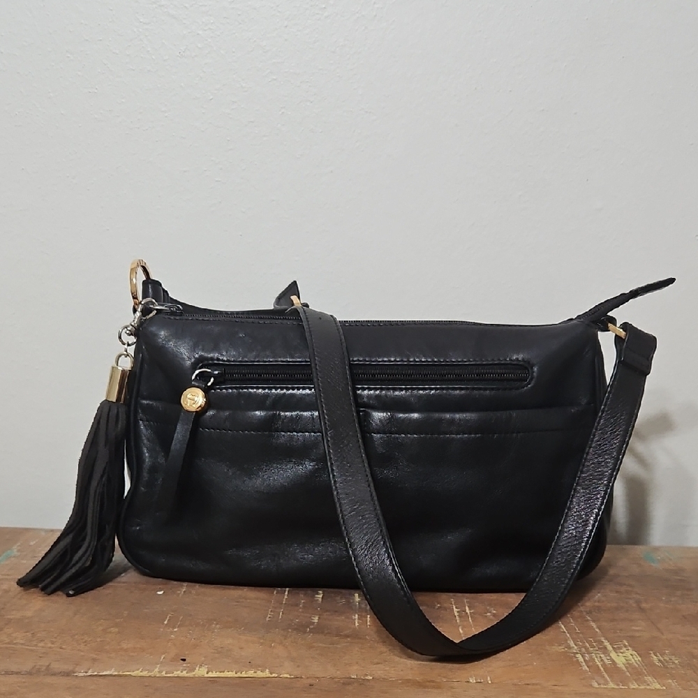 Etienner Aigner Black Leather Shoulder Bag